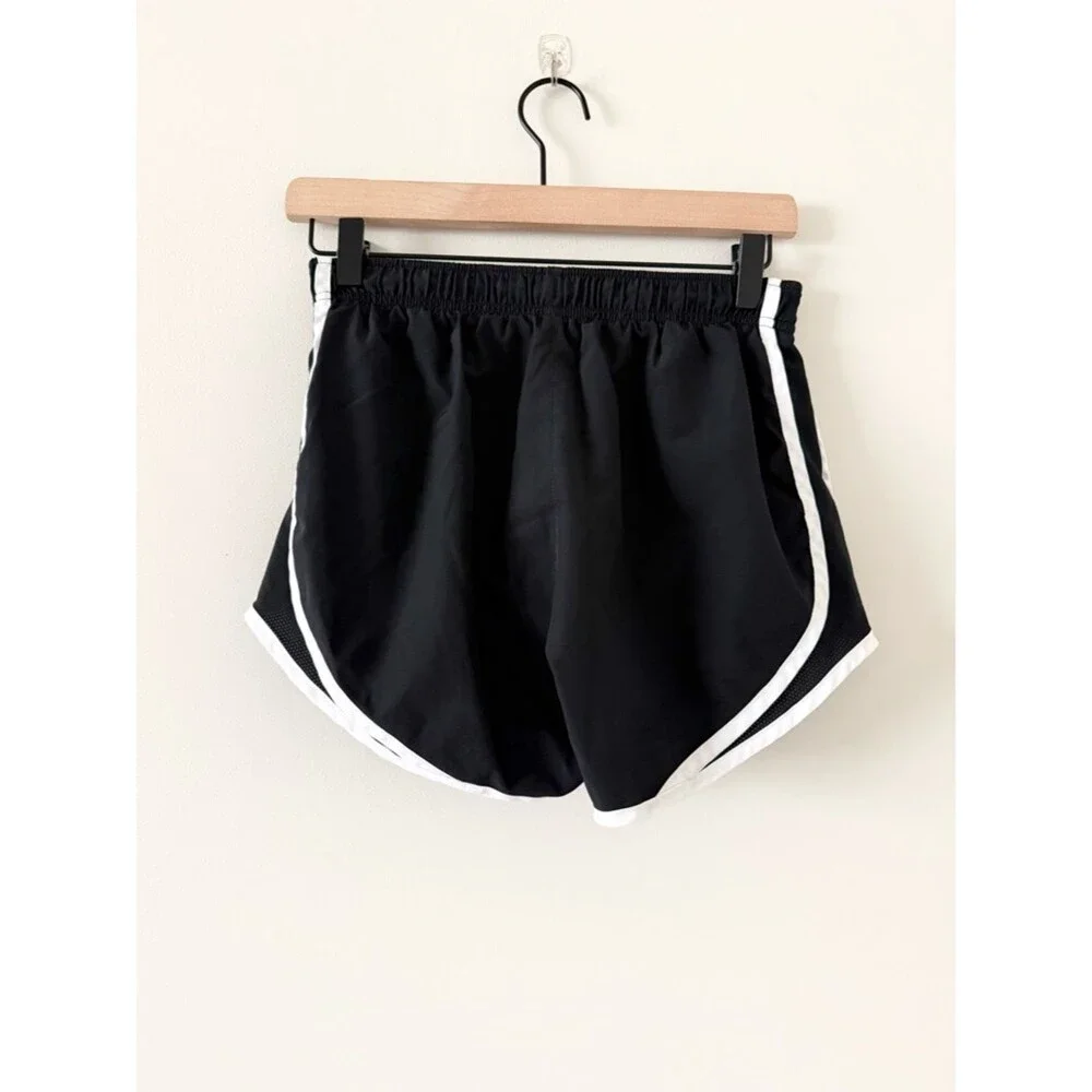 Nike Dry Fit Tempo Running Athletic Shorts in Black with White Trim Size S